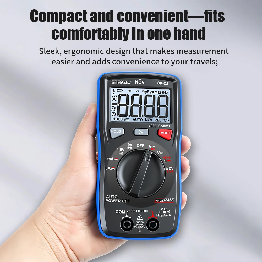 Digital Multimeter Voltage Resistance Meter LCD Voltage Current Detector High-Precision Multi-Function Tester Volt Amp Ohm Meter view 5