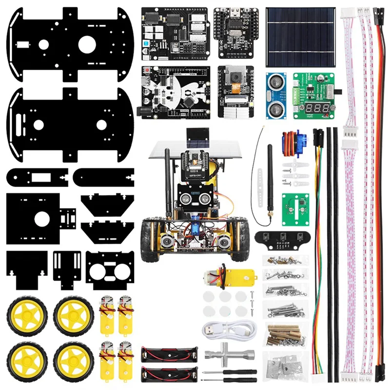 

H5-Programmable Robot Car Kit For Arduino Profesional ESP32 Cam Solar Tracking And Charging Set DIY Electronics Project