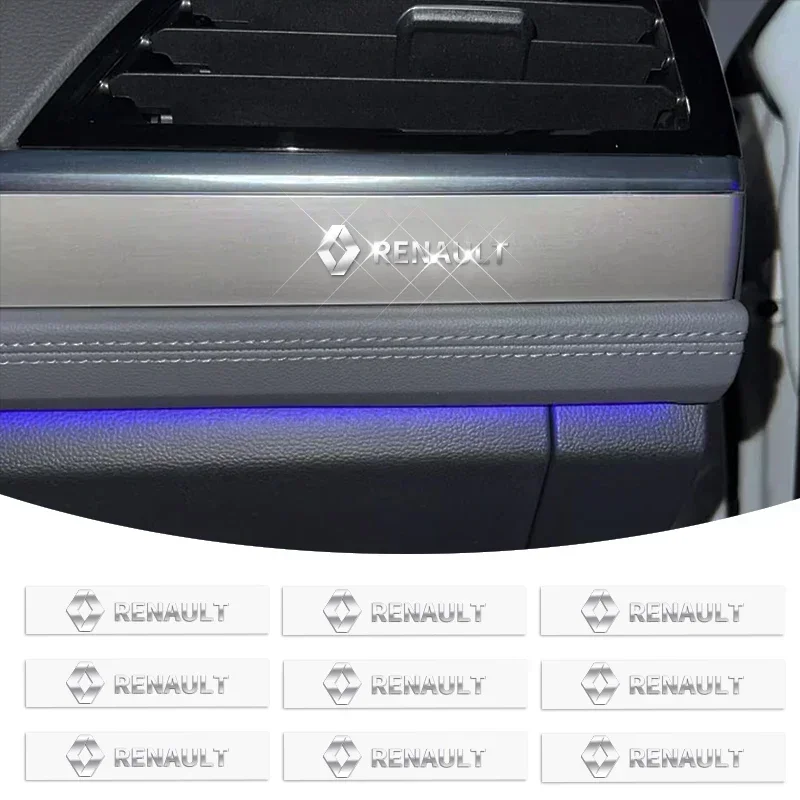 

3D Metal Car Interior Dekoration Stickers Badges Auto Styling For Renault Megane 2 3 4 Twingo Clio Talisman Captur Trafic Kwid