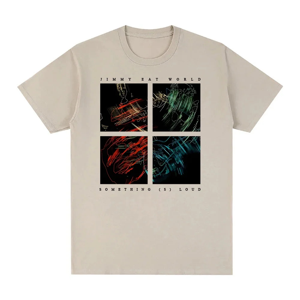 Something Loud Quad Logo T-Shirt jimmy eat world Singer's same style Summer High Quality ComfortableTee-shirt Round Neck Casual