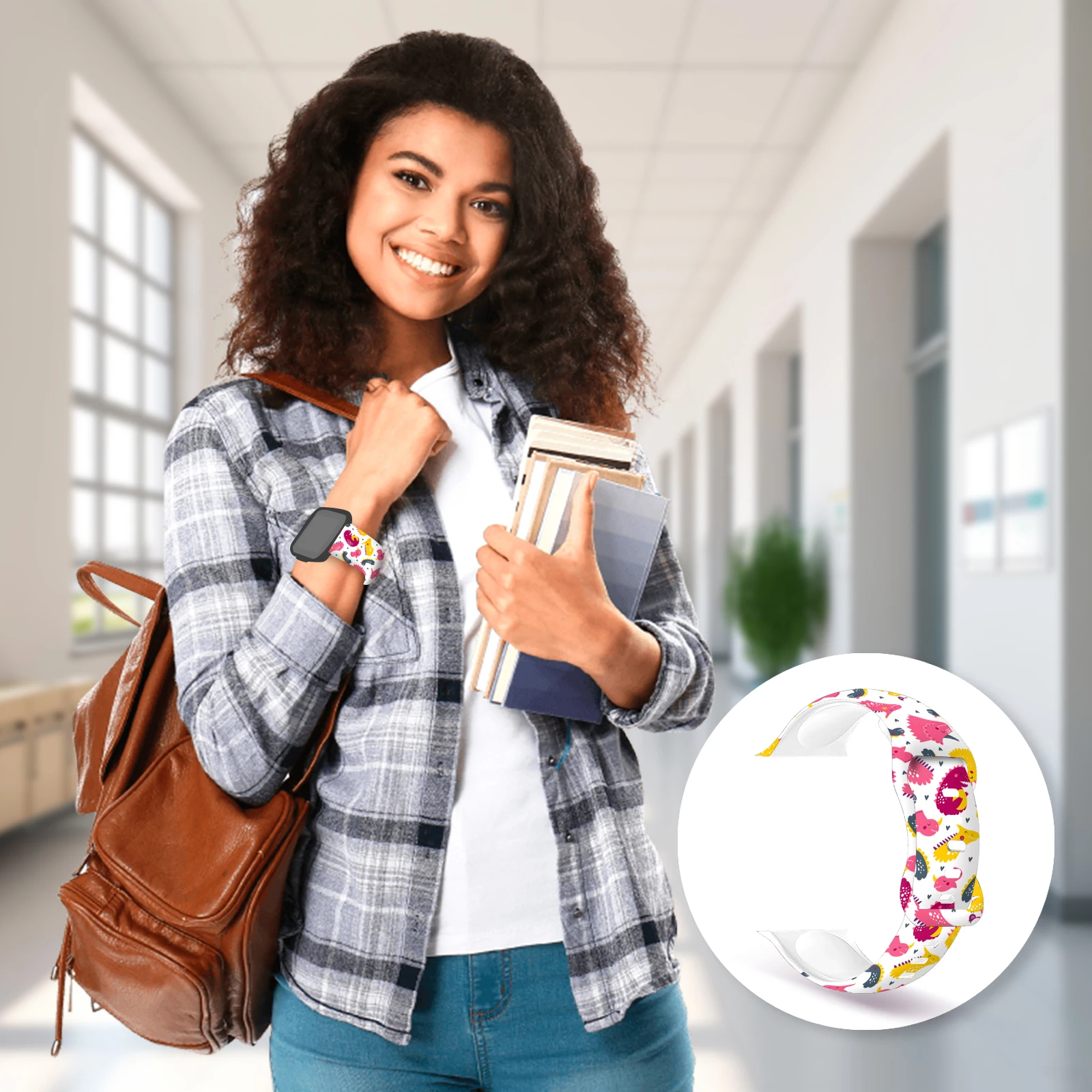 カラフルな恐竜シリーズプリントストラップ Apple Watch 11 10 9 用シリコンバンド交換可能なブレスレット iWatch 46/44/42mm ウォッチバンド用