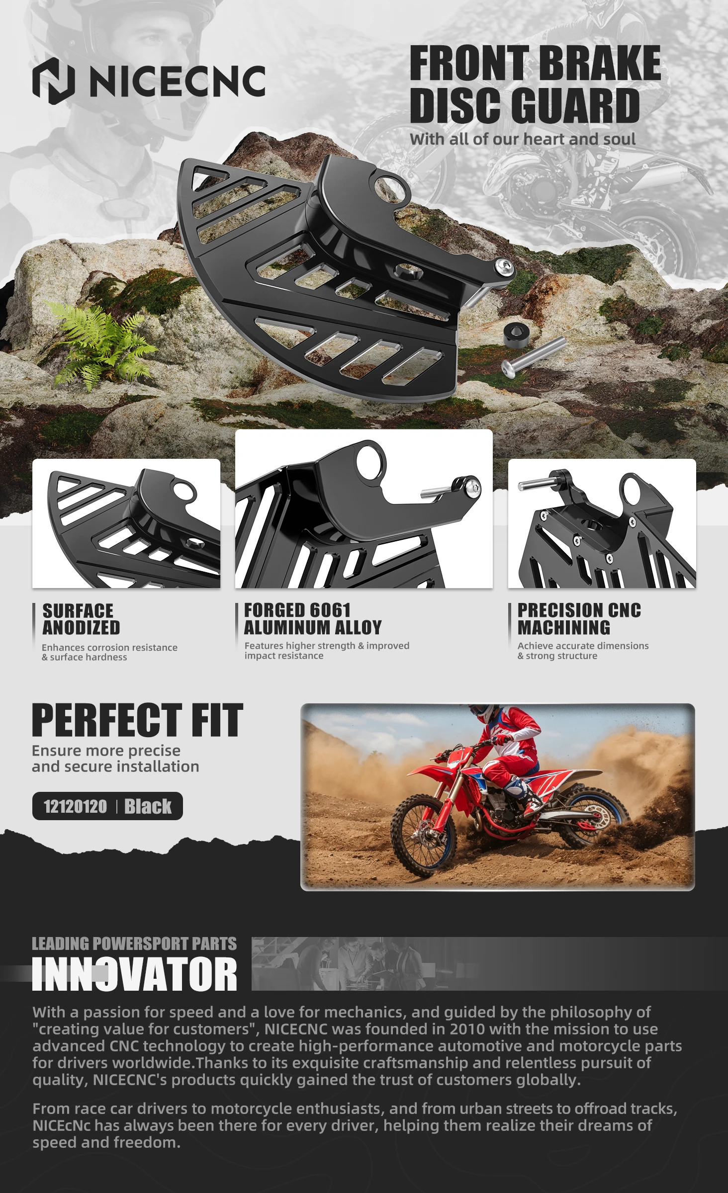 Für Beta RR 300 2013-2025 RR 300 RACE X-PRO 2025-2026 Vorderer Bremsscheibenschutz RR 125 RR 250 RR 350 RR 390 RR 430 480 – Detail 1