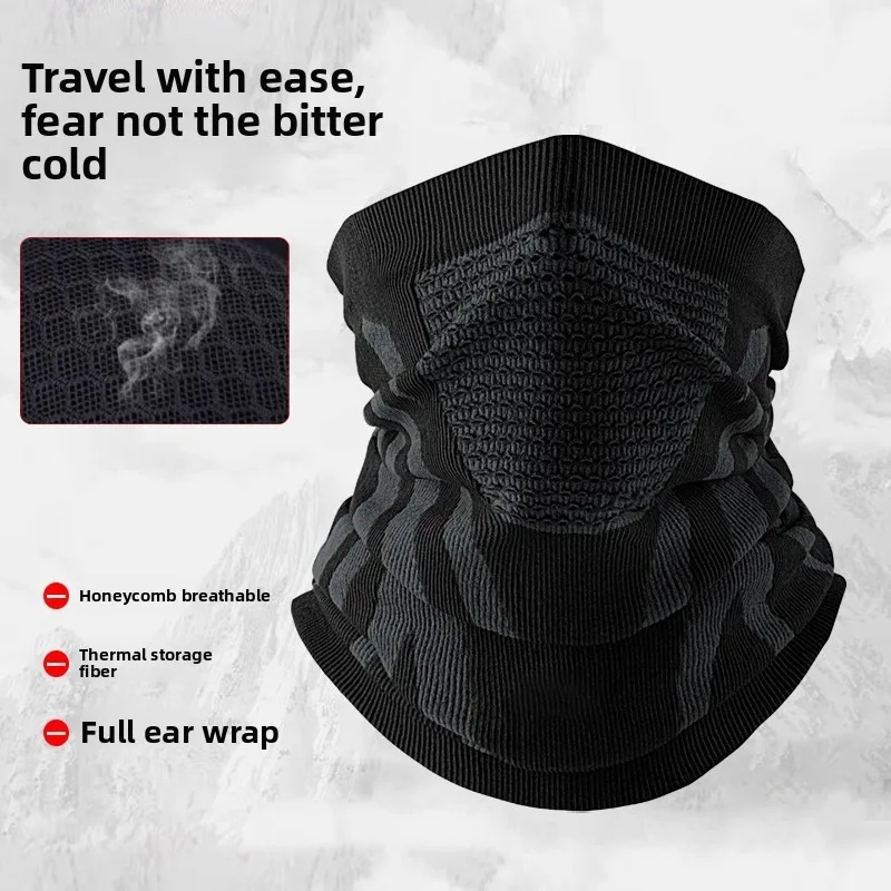

Winter breathable and warm ski mask, bicycle motorcycle half mask scarf, outdoor sports running, hiking, fishing, bicycle mask