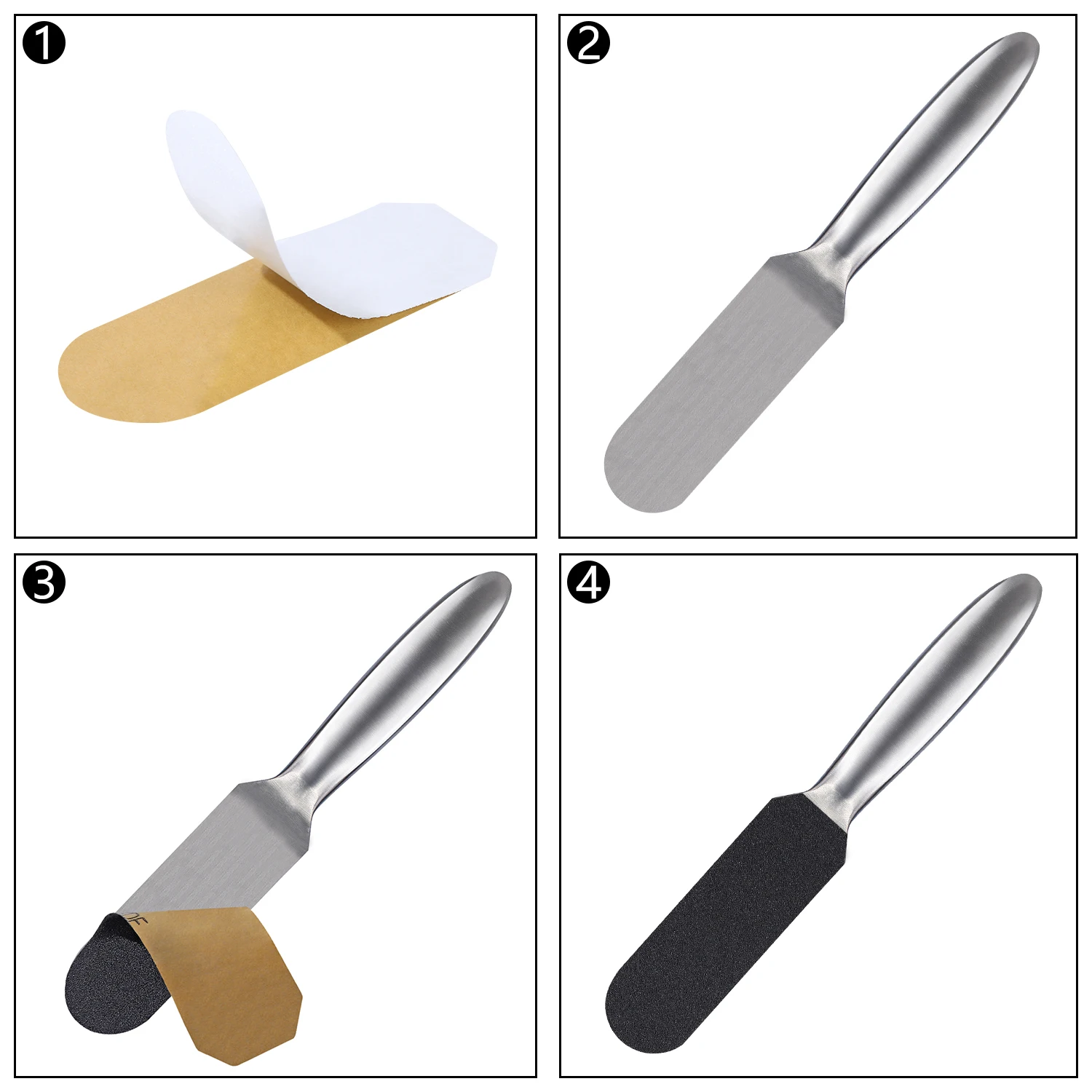 BNG 1/20pcs #80 180 Care Refill Nail Files Buffer Replacement Foot Sandpaper For Stainless Metal Handle Remover Grinding Tool