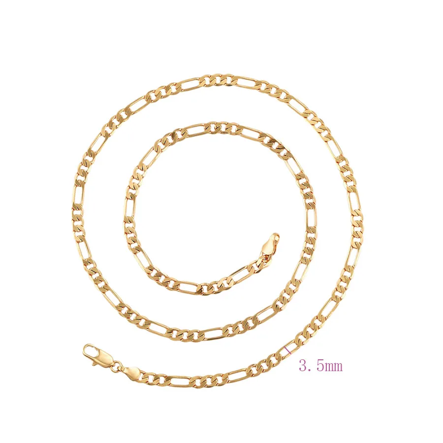 XP Jewelry --( 50 60 Cm * 3.5 Mm) Fashion Gold Color NK 3:1 Chain Necklaces Jewelry for Men Women Daily Wear Nickel free