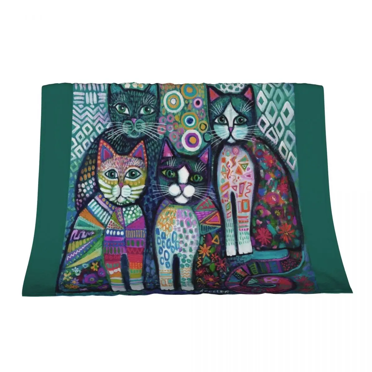 

Одеяло Quirky Cats, пушистое ретро, мягкие одеяла для дивана