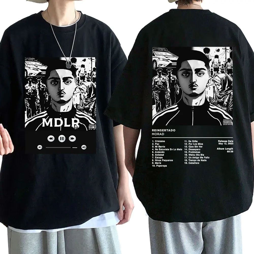 Rapper Morad M.D.L.R Graphic T Shirts Men Women Clothing Hip Hop Vintage T-shirt Cotton Casual Oversized Short Sleeve T-shirts