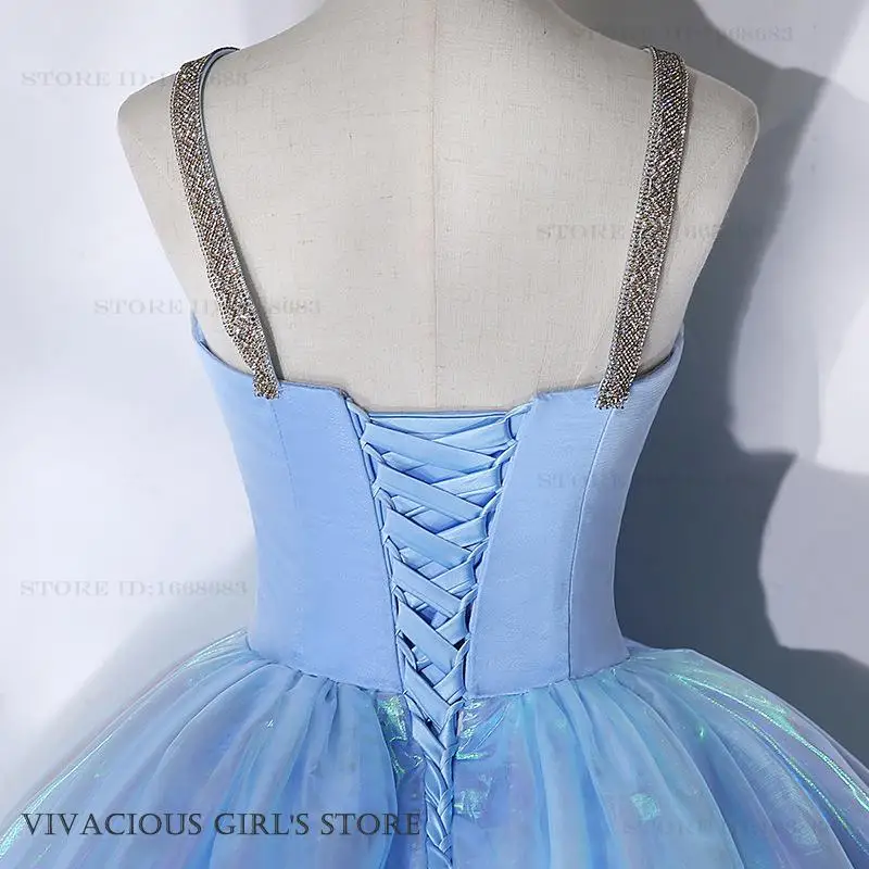 Vestido de festa de noite de tule de fada senhora bar mitzvah vestido de baile de aniversário vestido de banquete sexy suspensórios sereia vestido de saia inchada