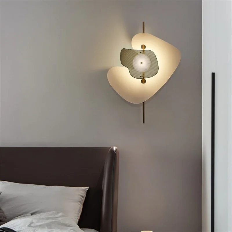 

Modern Simple Bedroom Bedside Wall Lamp Creative Nordic Living Room Background Corridor Wall Light Bathroom Decor Wall Sconce