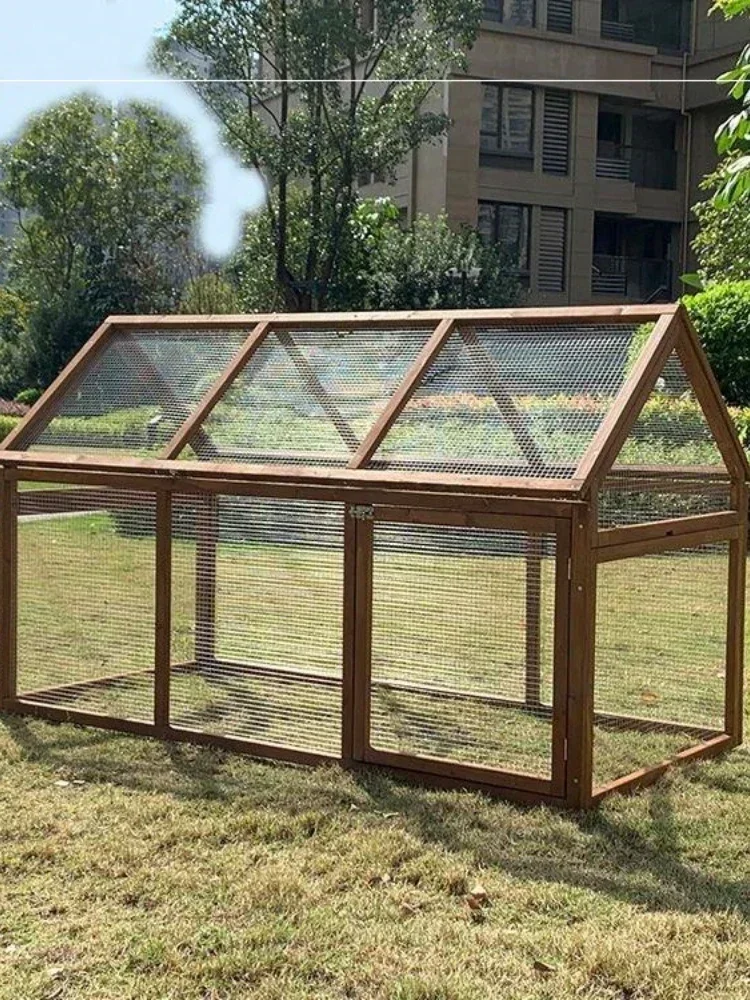 

Деревянный домик-клетка для кур и кроликов для домашнего использования