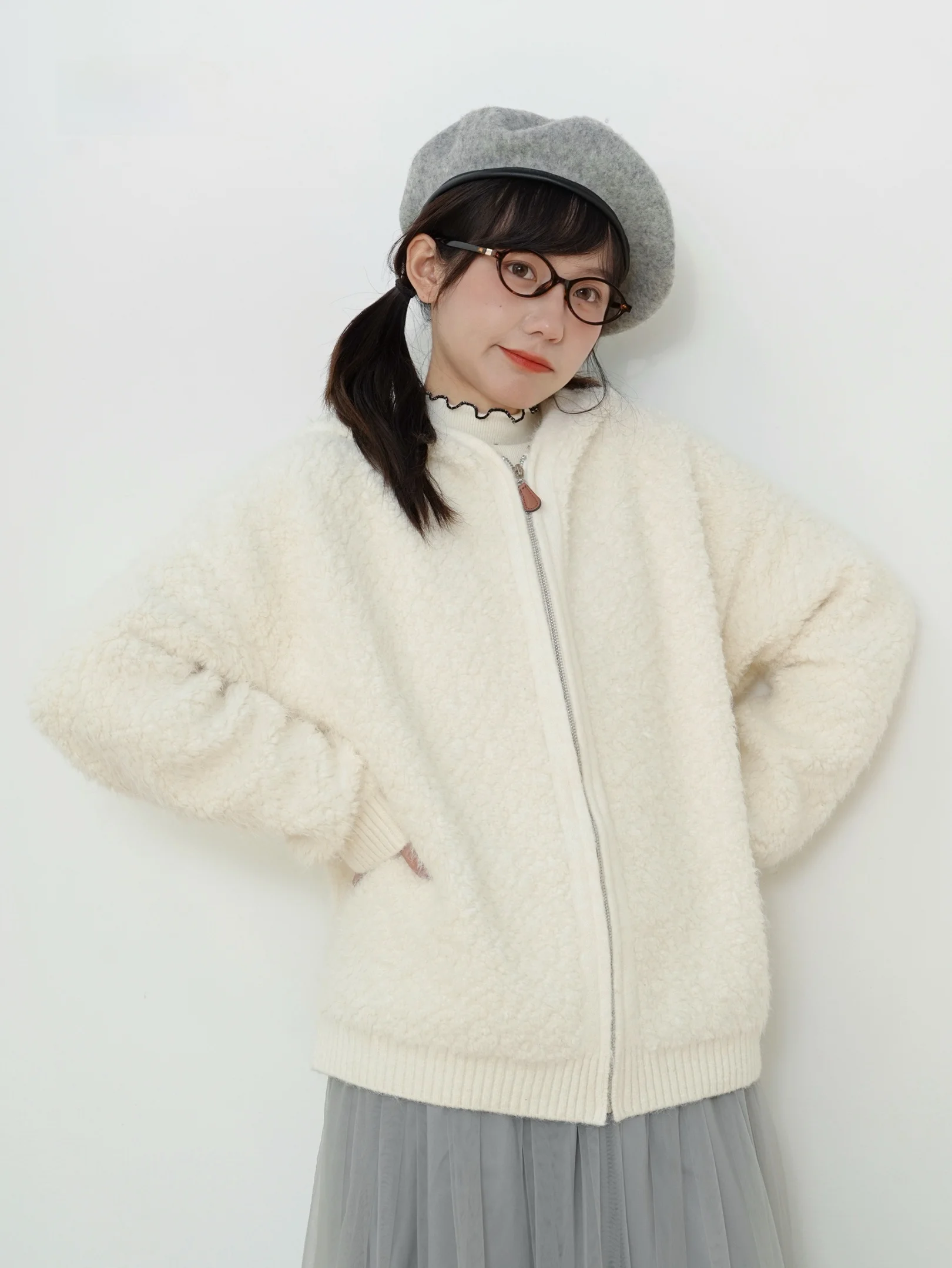 

Очень мягкий пушистый свитер на молнии с геометрическим узором, теплый, с длинными рукавами, воротником-стойкой, из хлопка, женская верхняя одежда