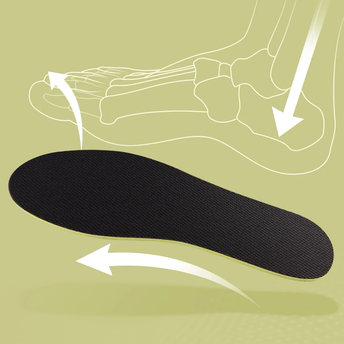 Männer Frauen Unisex Sport Schuheinlagen BlackSoft Atmungsaktive Deodorant Stoßdämpfung Pads für kräftiges Gehen Lauftraining – Detail 5