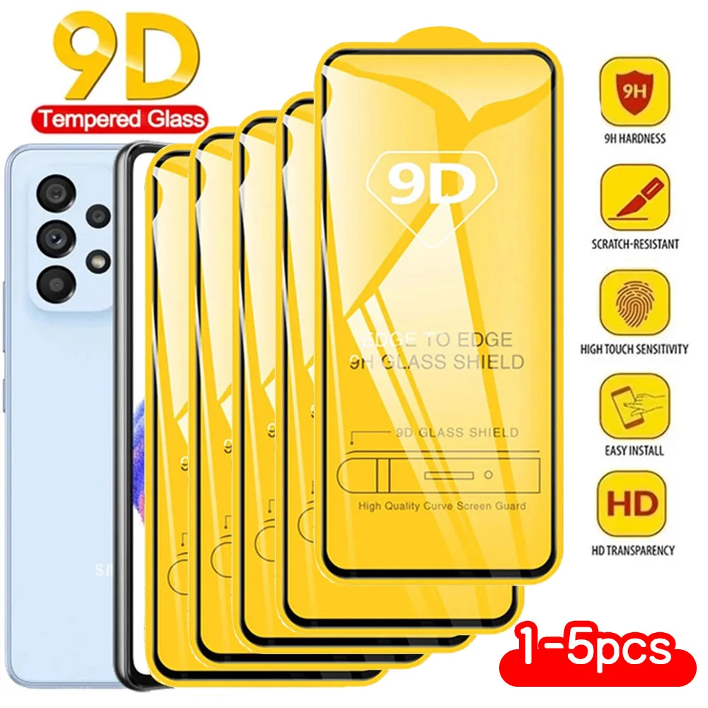 

1-5PCS Tempered Glass For Samsung Galaxy A55 5G A54 A35 A34 A33 A53 A52 A52s A73 A32 A72 A51 A50 A71 A31 A50 Screen Protector