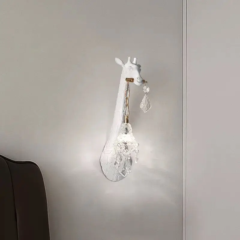 

crystal wall lamp bedside living room lamp Nordic advanced personality creative modern aisle lamp