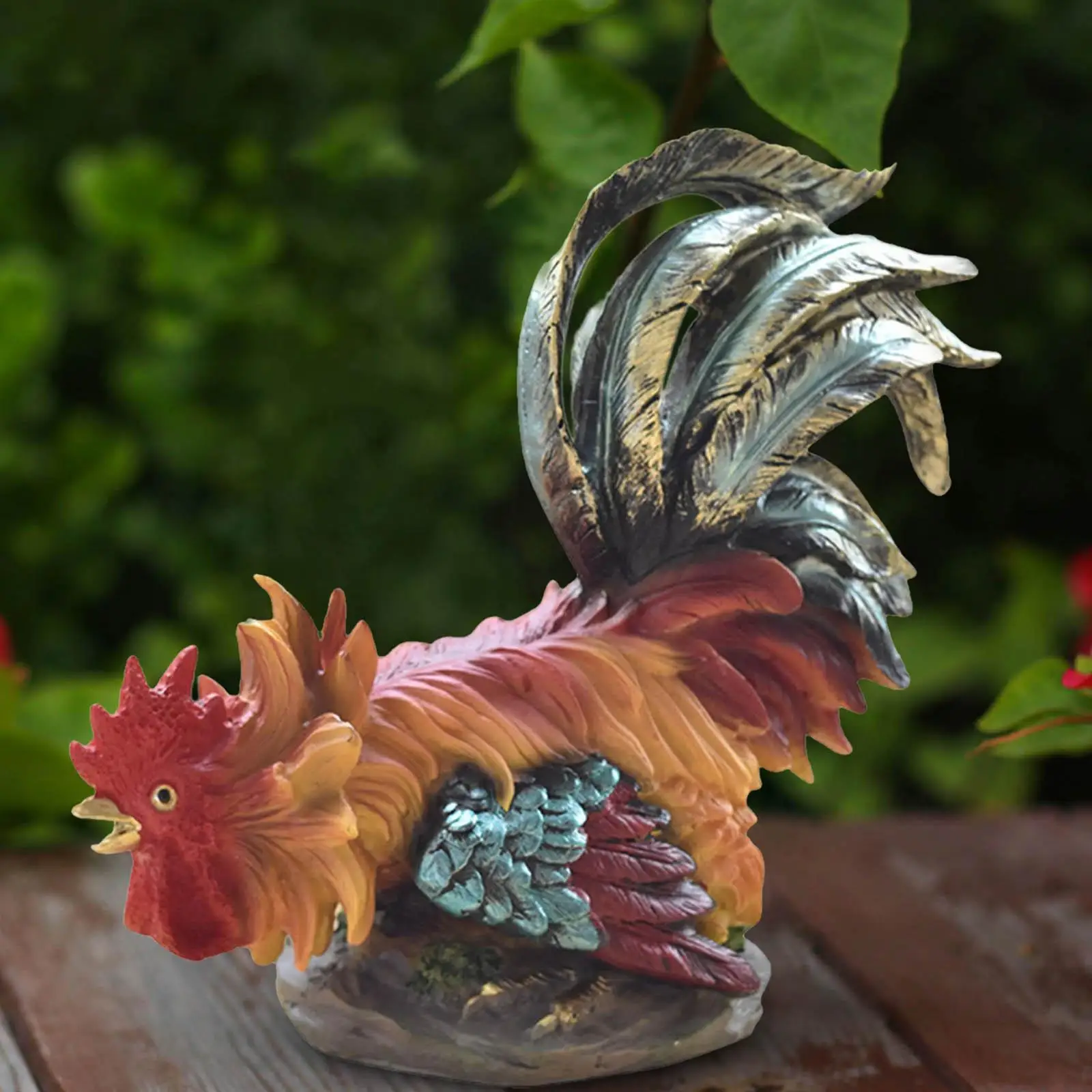 

Rooster Figurine Ornament Chicken Garden Decoration for Outdoor Pond Balcony