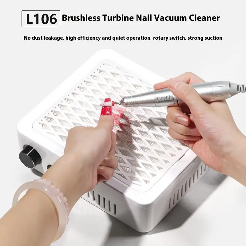 Aspirateur et filtre pour ventilateur de manucure, 4500 tr/min, Super aspiration, collecteur de poussière d'ongles, extracteur de poussière puissant pour ongles