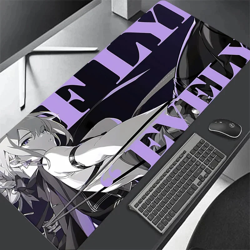 Evelyn Chevalier Zenless Zone Zero Mauspad Asaba Harumasa Mousepad Computer Tastatur Polsterung Gaming Zubehör Schreibtisch Matte Xxl