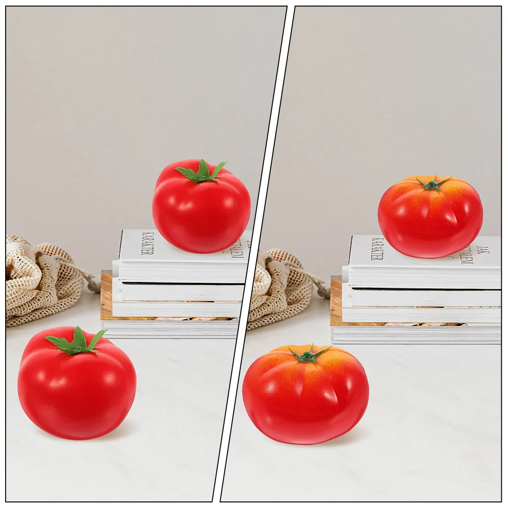 6 Pcs Fake Vegetables Imitation Tomato Fruit Artificial Toddler Lifelike Tomatoes