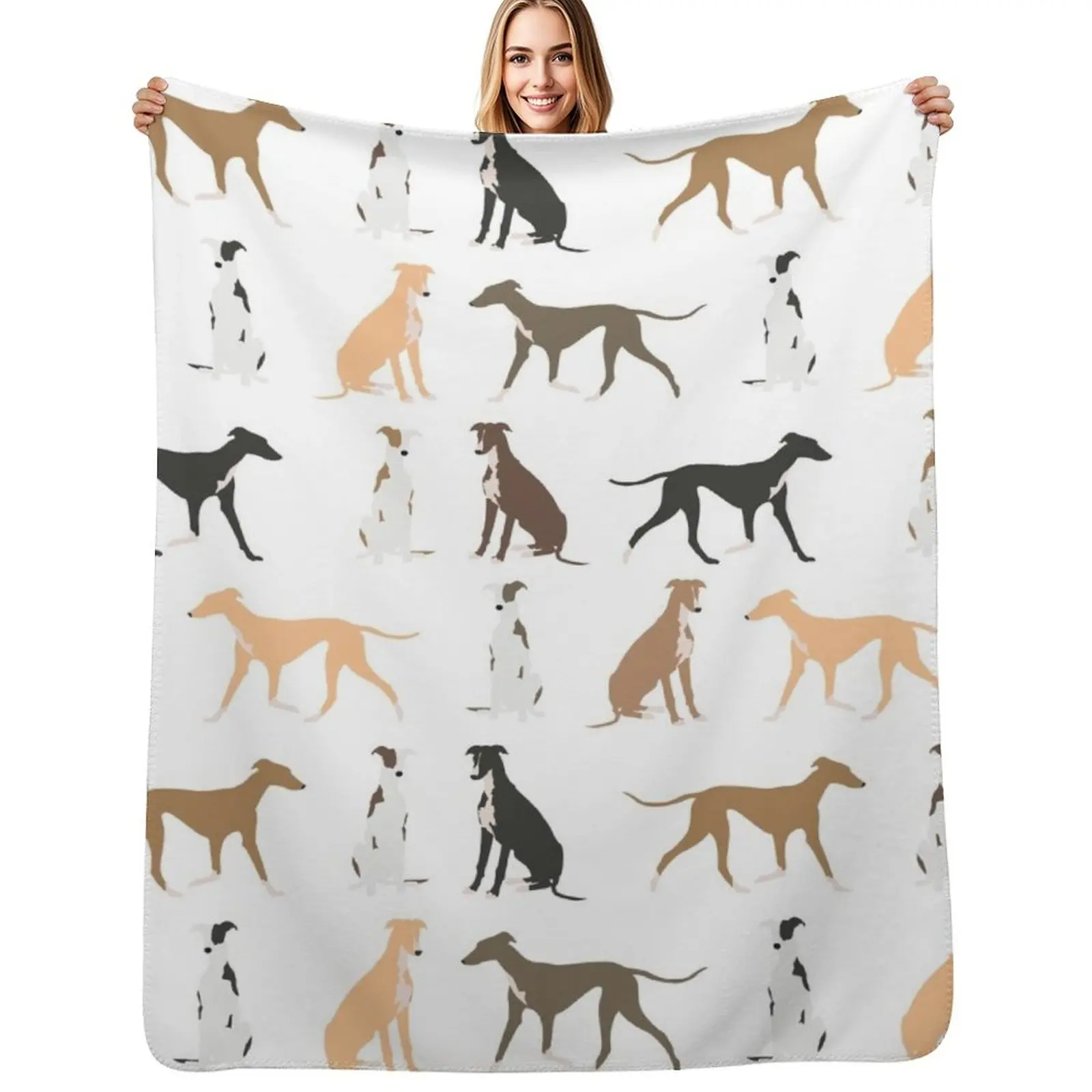 

Stamped greyhound Throw Blanket Soft Plush Blanket as Housewarming Gift