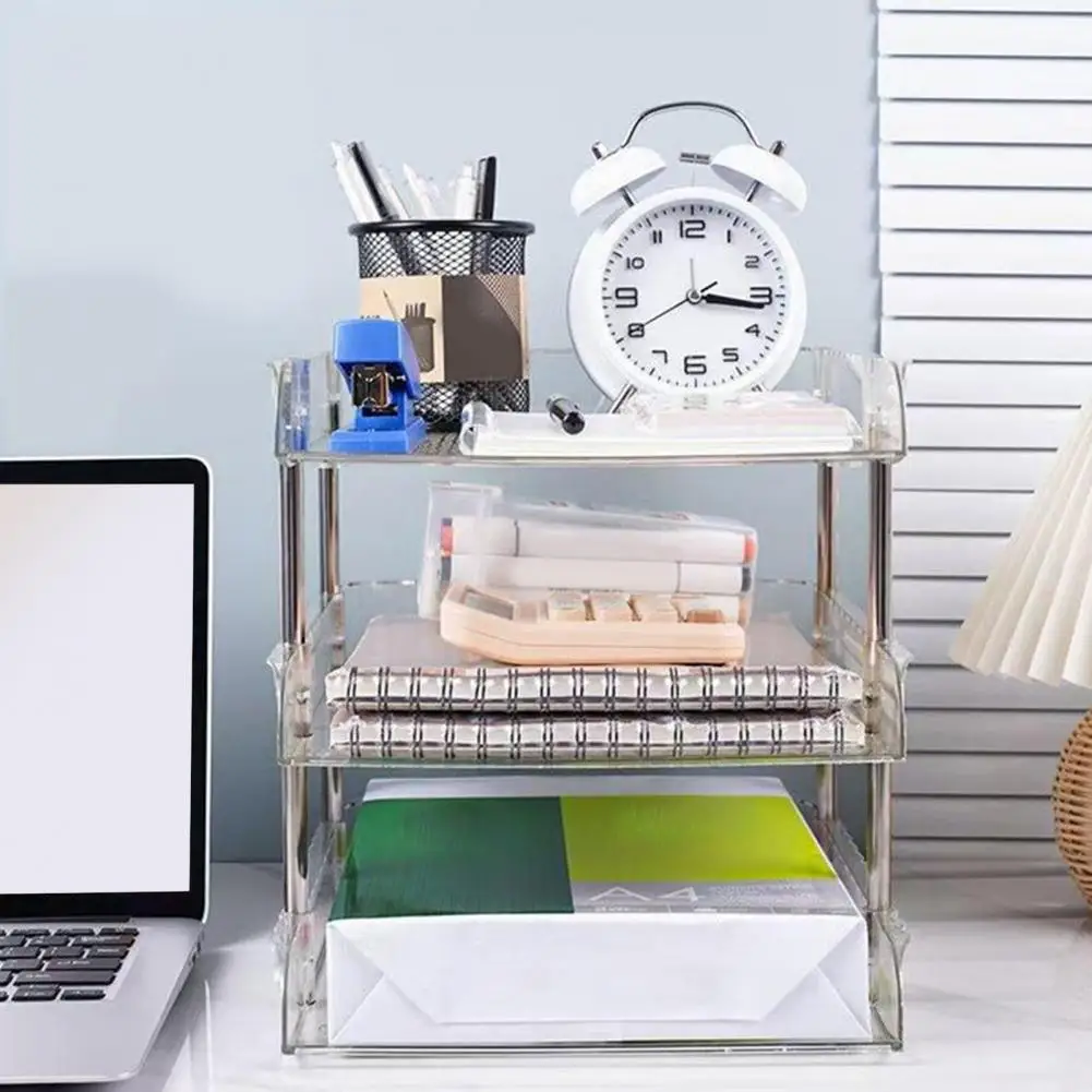 Home Office Desk Management Stackable Desk Drawer Organizer Paper Organizer Letter Tray For Documents For Kitchen