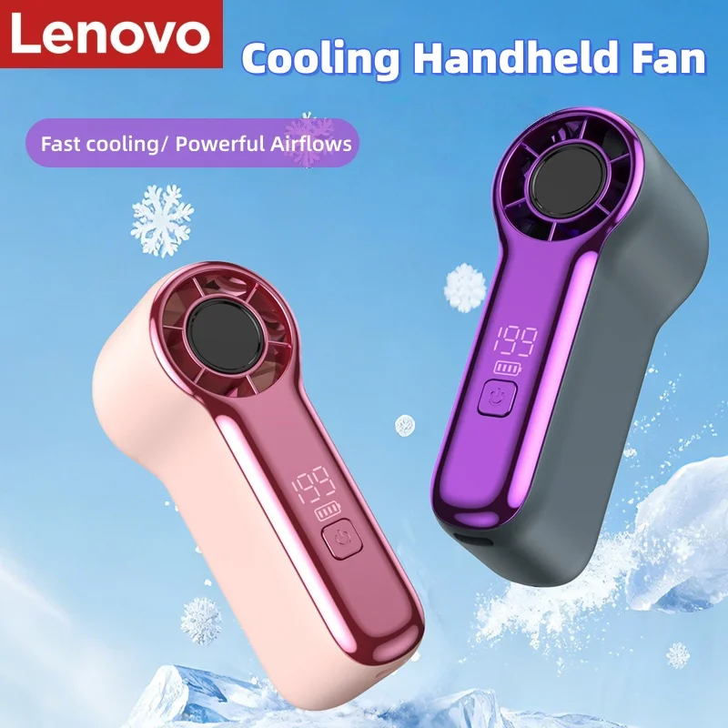 

Вентилятор Lenovo Cooling Turbo Fan, 1200 мАч, мини-вентилятор, высокоскоростной портативный ручной вентилятор, сильный ветер, USB-перезаряжаемый, карманный вентилятор для путешествий
