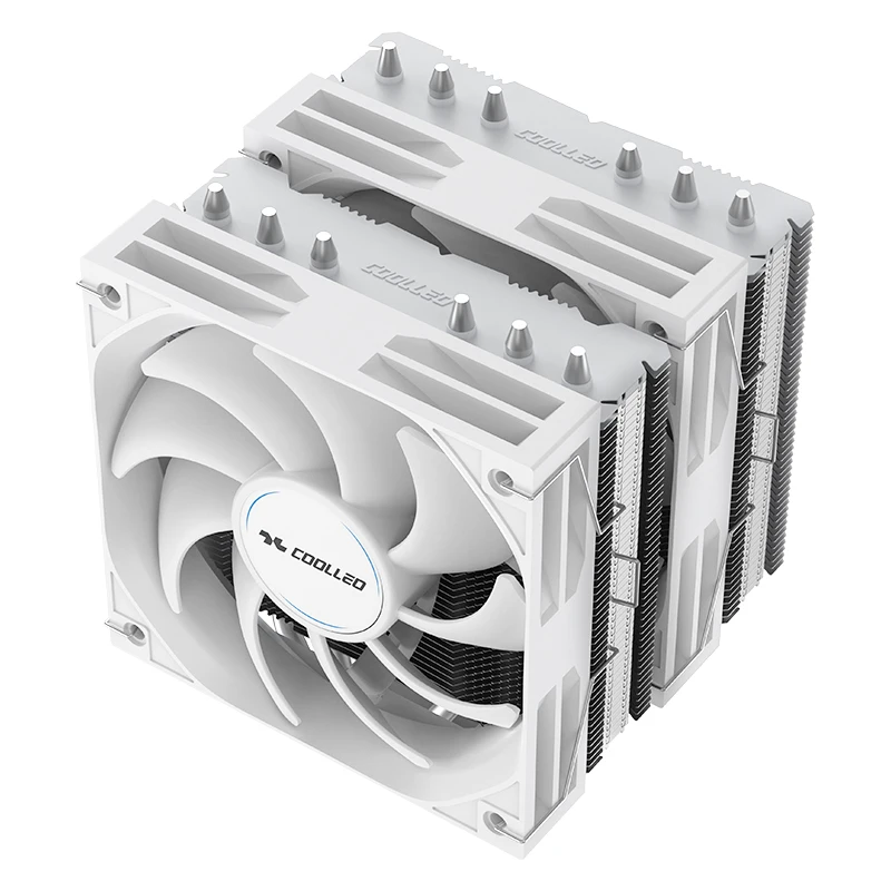 Кулер для процессора COOLLEO A60 с 6 тепловыми трубками, двойной башенный двойной вентилятор, радиатор с воздушным охлаждением для LGA1700 1200 115X 1851 AMD AM4 AM5