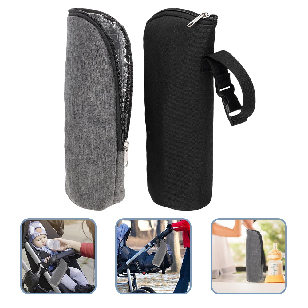 

2 Pcs Insulated Bottle Thermal Pouch Bag Tote Feeding Thermal Bags Nursing Holder Portable Insulation Travel Polyester