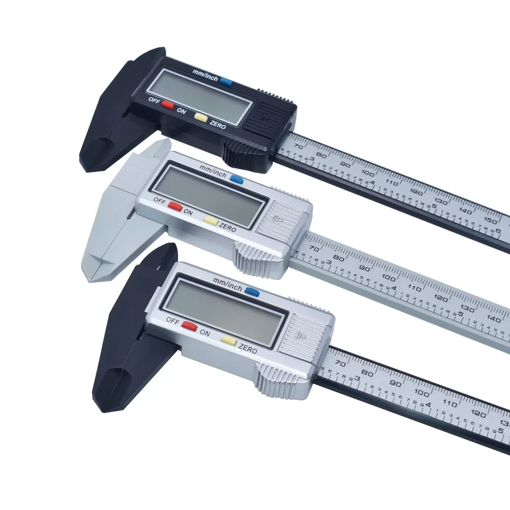 

Measuring Tool 0-150mm Digital Vernier Caliper 6 Inch Card Ruler LCD Electronic Carbon Fiber Altimeter Micrometer Gauges