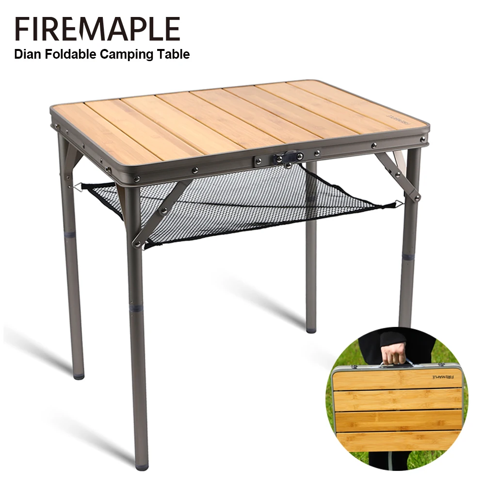 

Fire Maple Dian Camping Table Portable Durable Bamboo Table Height Adjustable Compact Stable for Outdoor Picnic