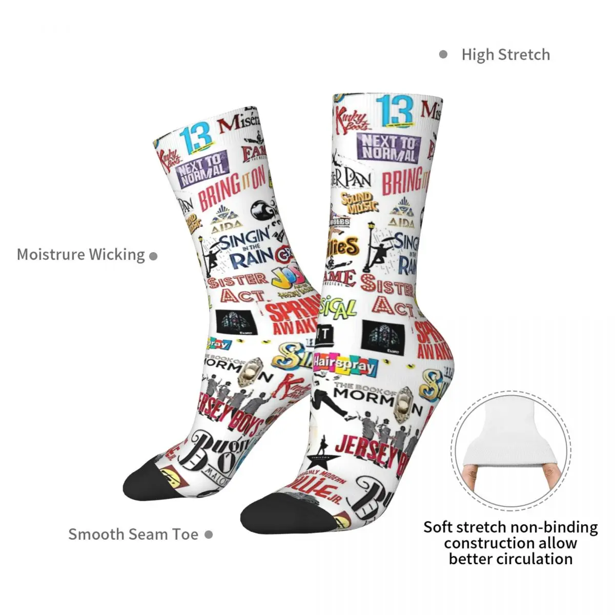 Musical Logos Adult Socks,Unisex socks,men Socks women Socks