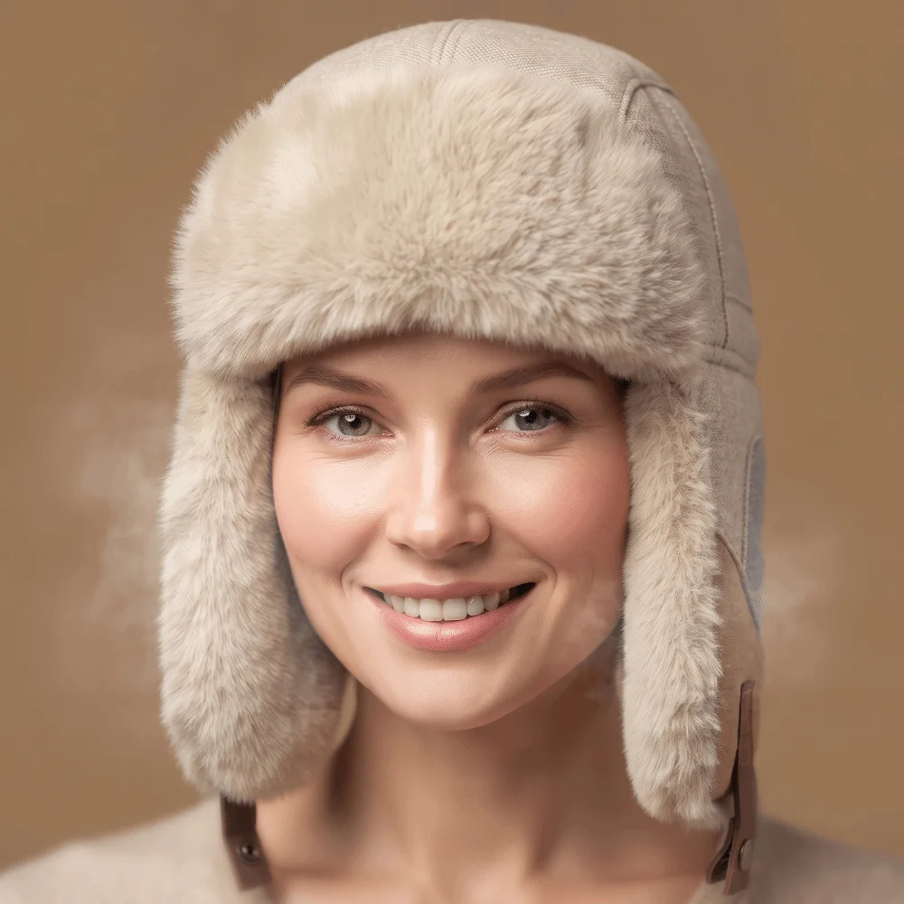 Farbblock-Wintermütze mit Fleece-Futter, Ohrenklappen, winddicht, windresistent, dicke, thermische Patchwork-Skimütze – Detail 12