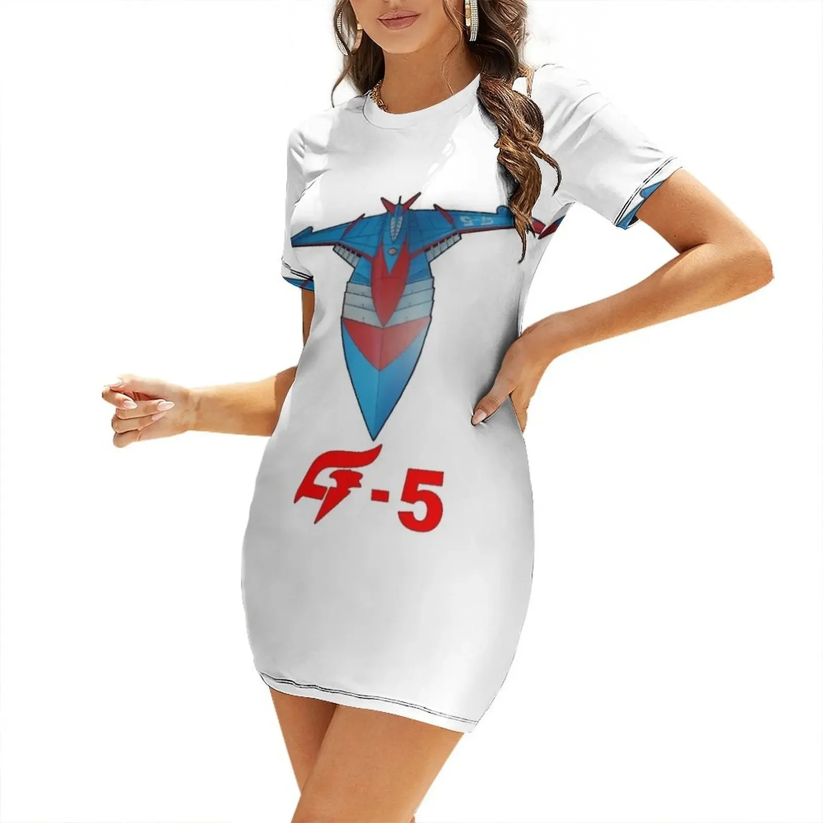 

Battle of the Planets & Gatchaman God Phoenix G-5 Short-Sleeved Dress evening dress ladies Evening dresses
