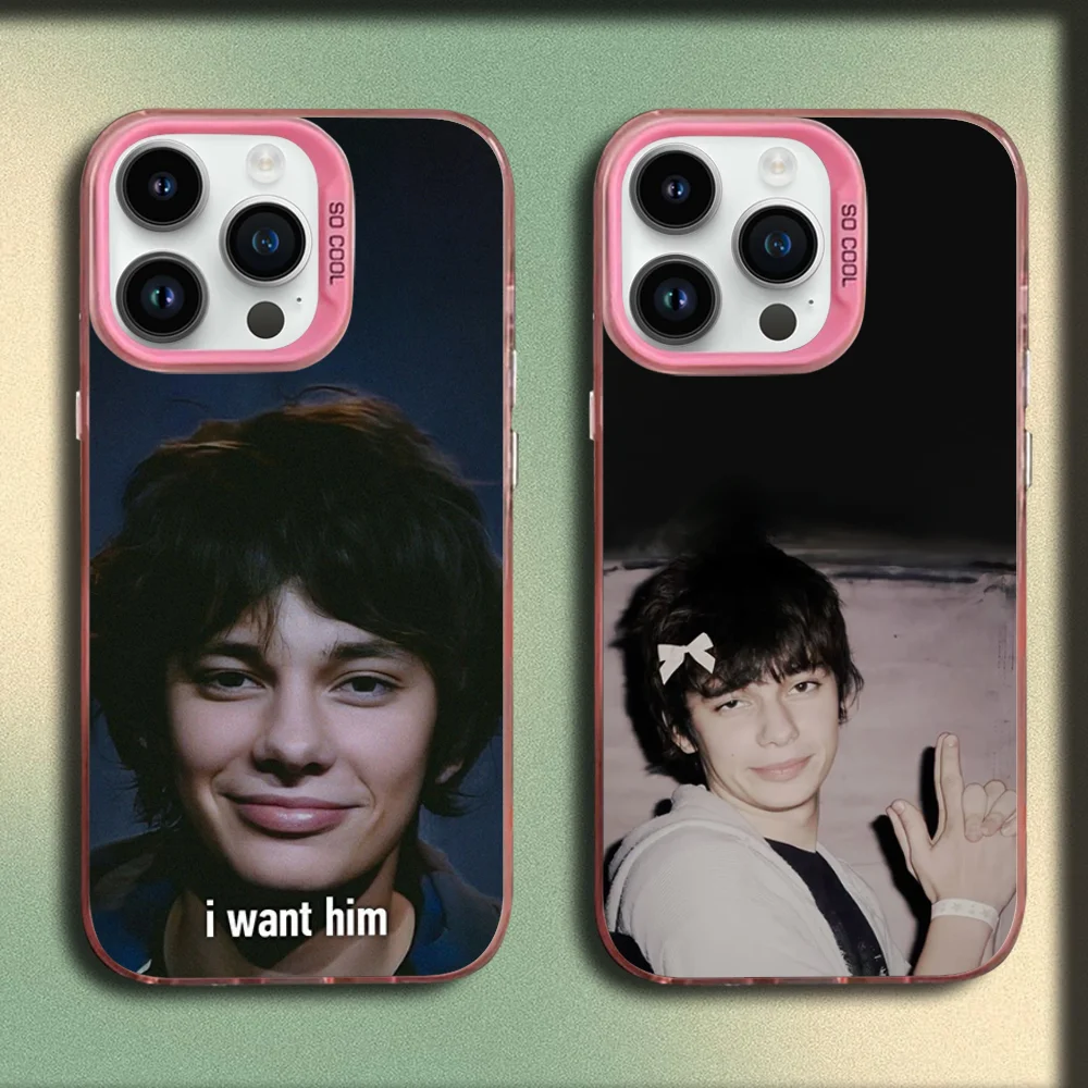

Actor Devon Bostick Phone Case For iPhone 16,15,14,13,12,11,Mini,Pro,MAX Pink Matte Silicone Cover