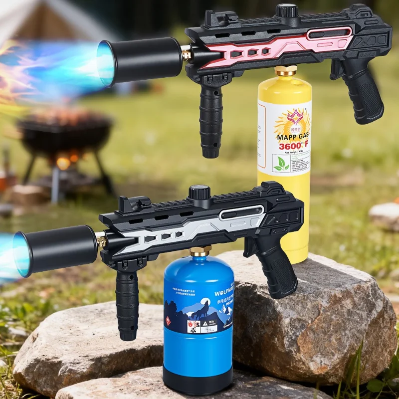Large-diameter, Multi-functional Outdoor Flame Gun, Portable High-power Igniter, Suitable for Weeding on Yard and Lawn, Camping