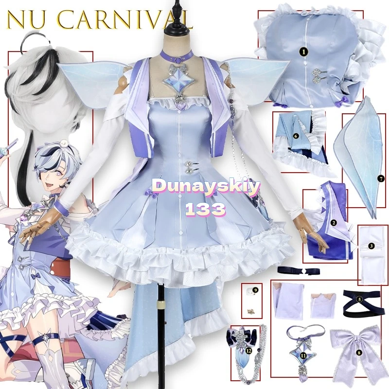 

Nu Carnival Blade Brilliant Snow Diamond Cosplay Costume - Accurate Anime Sexy Maid Lolita Full Set | Halloween Christmas