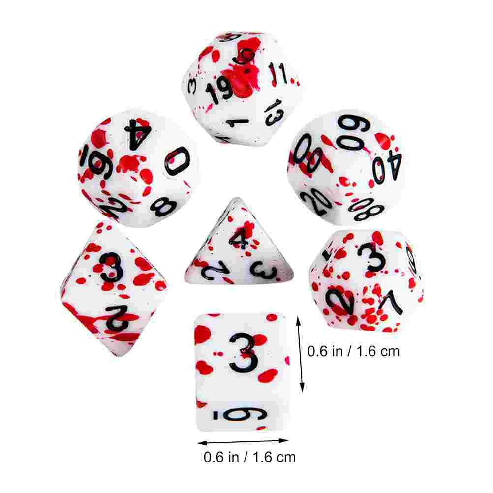 Suits Kids Role Playing Games Dice Dungeon Dragons Dice Blood Polyhedral Dice Rpg Dice Blood Splatter Dices Set Blood Dice