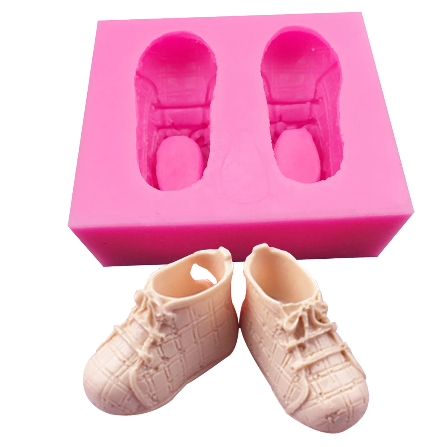 Silicone Fondant Chocolate slippers Shoes Molds Sugarcraft Clay DIY Baking Tool for Cake, Soap Scented Candle Molds