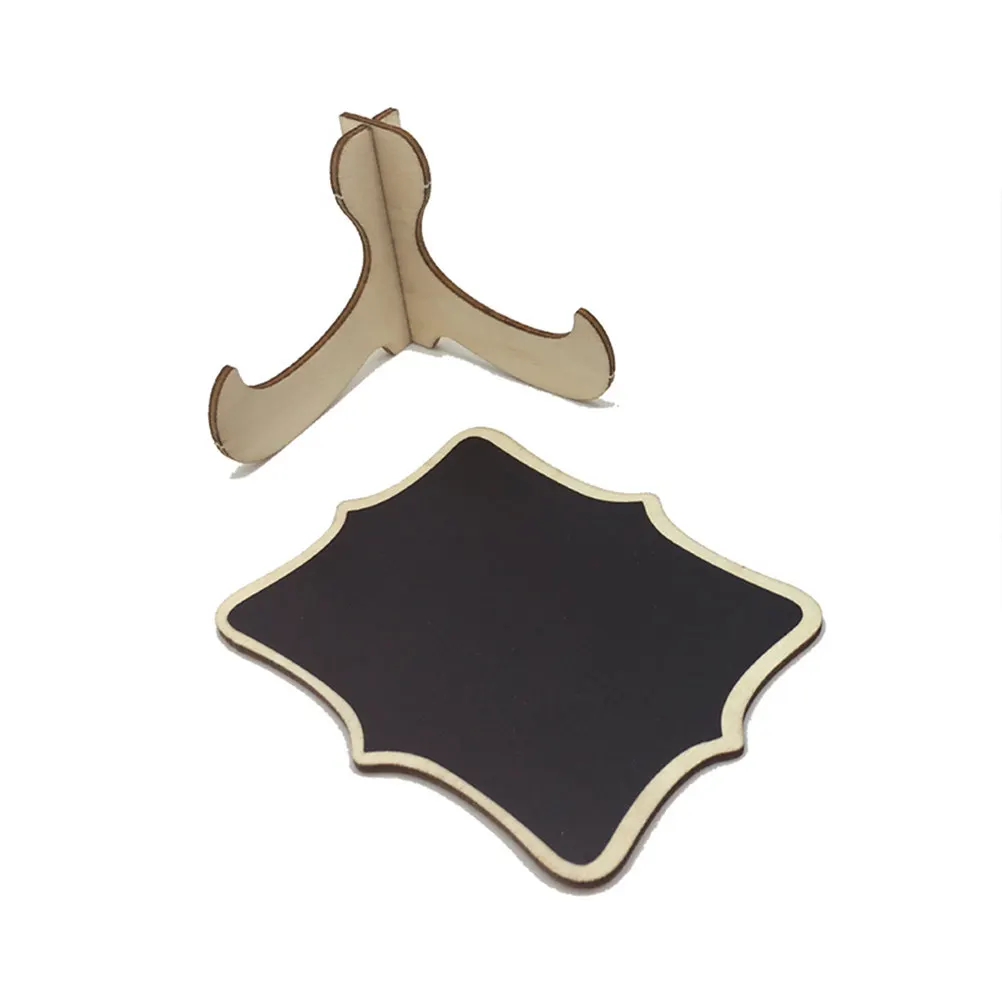 

16Pcs Wooden Mini Blackboards Single-Sided Lightweight Chalkboards Message Boards for Table Signage Display Decoration Ornament
