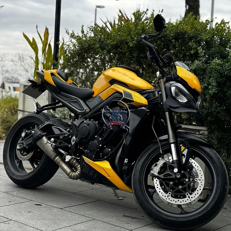 لشارع الثلاثي 765 R 765 RS 765R/RS دراجة نارية downforce عارية المفسدين الأمامي الجناح الهوائية الجناح الجبهة سبويلر عدة #3