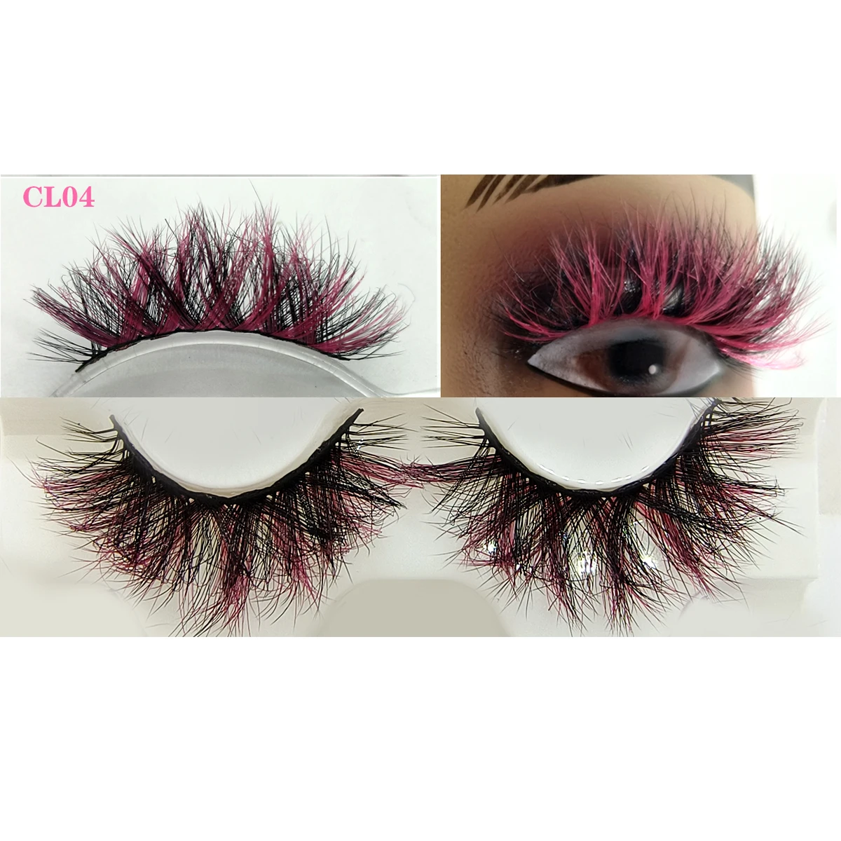 10 pairs Mix Color False Lashes Ombre Dramatic Natural Long Colorful Eyelashes  Dramatic Makeup Fake Lash Party Colored Lashes