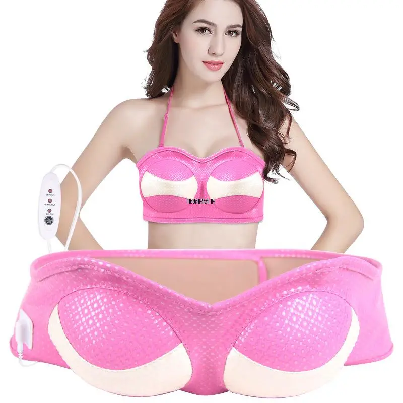 Breast enhancement machine with electric breast massager