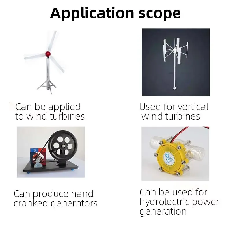 Mini Disc Iron Core Generator 50W 24V Strong Magnetic Low Speed Multi-pole 3-Phase AC Generator 100-650rpm 85mm*25mm