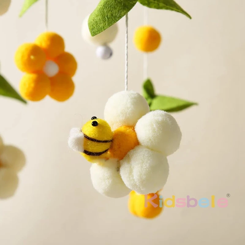 Flowers Bees Bed Bell Hanging Toys Hand Made Hanging Decoration Auditory Bedroom Wind Chime Kids Room Stuff