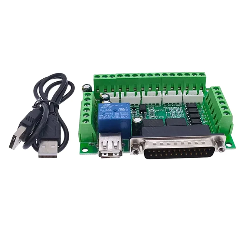 Placa controladora para máquina de grabado MACH3, placa de ruptura CNC de 5 ejes con acoplador óptico para accionamiento de Motor paso a paso