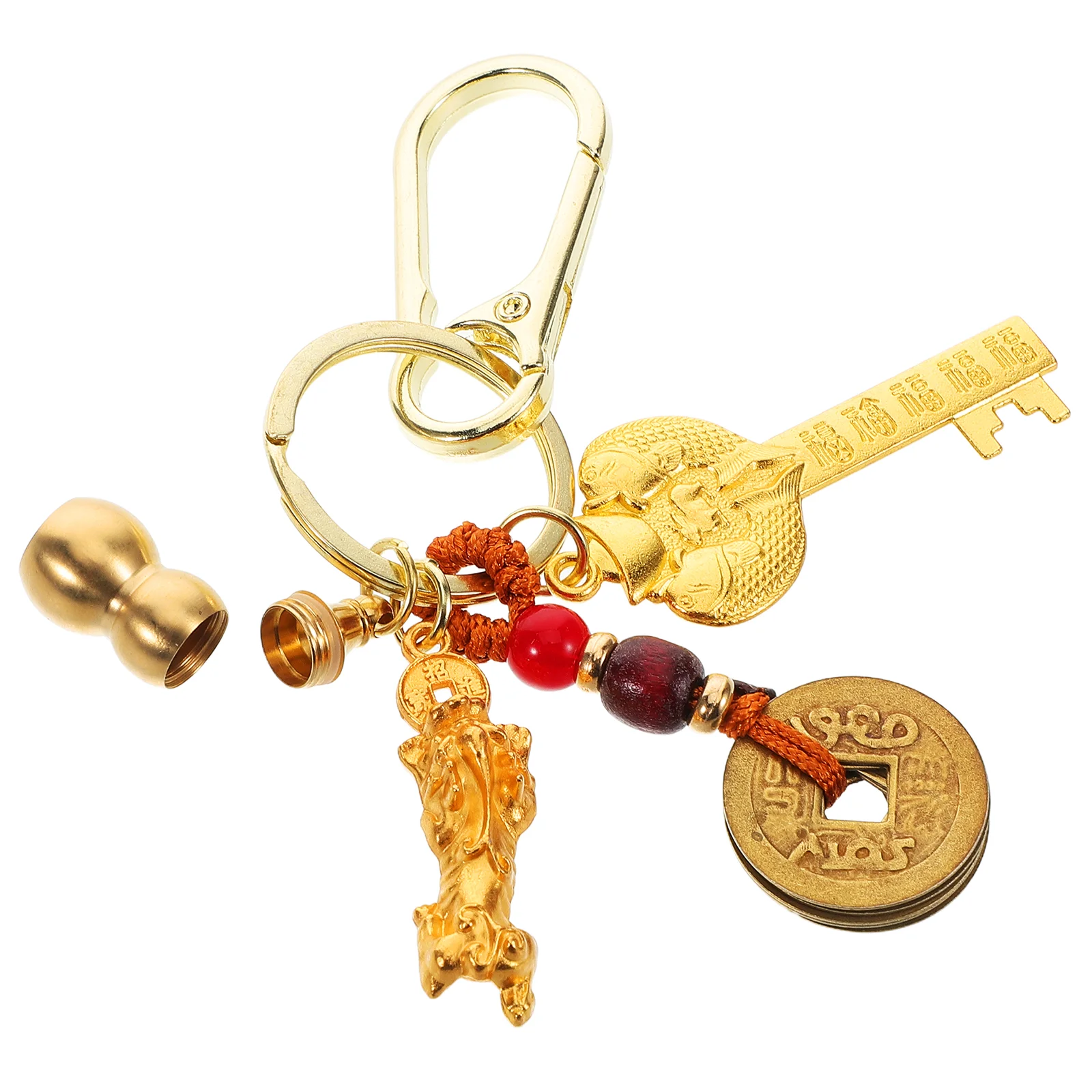 

Gold Keychain God of Wealth Backpack Feng Shui Chinese New Year Ornaments