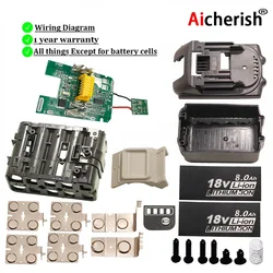 BL1830 10 X 18650 Li-ion Battery Case PCB Charging Protection Circuit Board Shell Box BL1845 For MAKITA 18V 6.0Ah 8.0Ah Housings