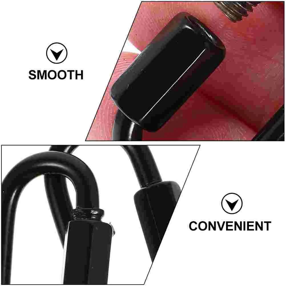 4 Pcs Safety Chain Carabiner Keychains Stainless Steel Utility Trailer Connector