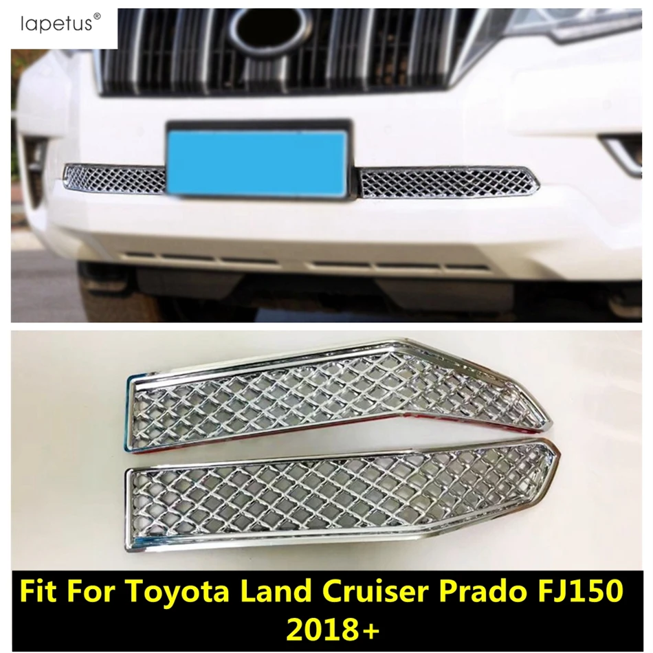 

Front Bumper Below Grille Grill Frame Cover Trim For Toyota Land Cruiser Prado FJ150 2018 - 2020 ABS Chrome Accessories Exterior