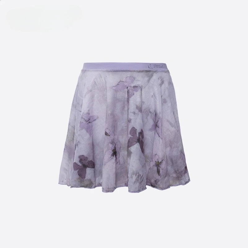 

[Новые детские модели] Балетная юбка Сетчатая юбка с принтом Детская танцевальная юбка Одежда для тренировок