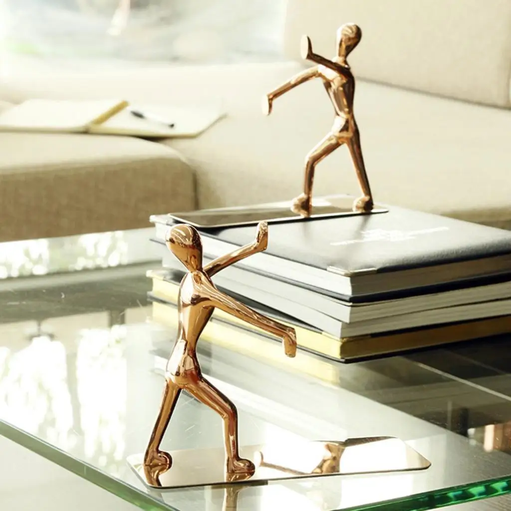 Couple Kung Book End Holder Desktop Book Stand for Home Decor